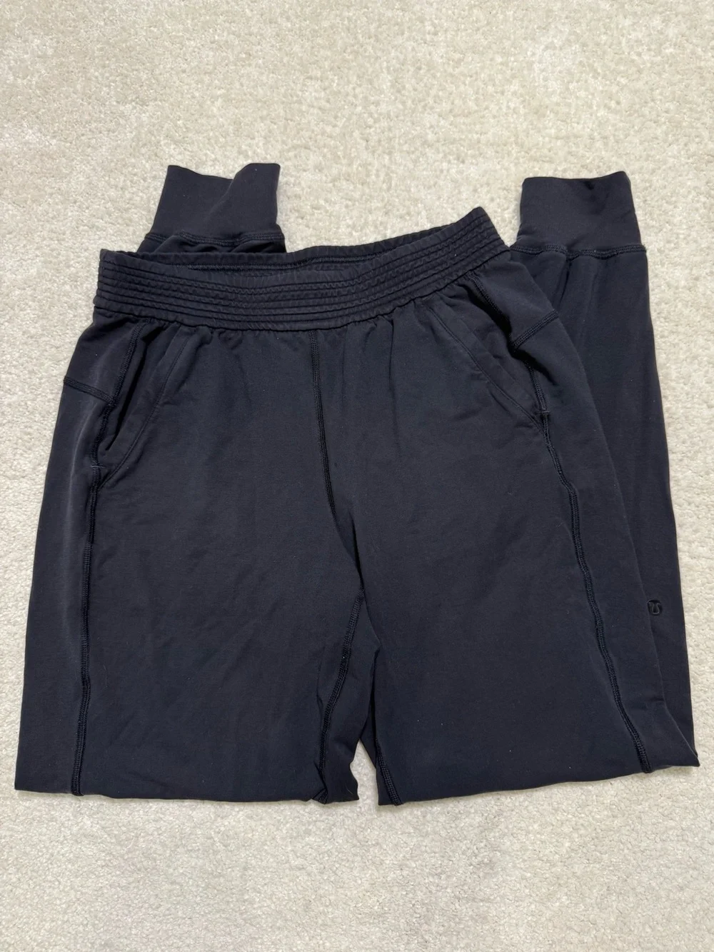 Lululemon Modal Joggers Athletic Elastic Waist Pants Black Size 6